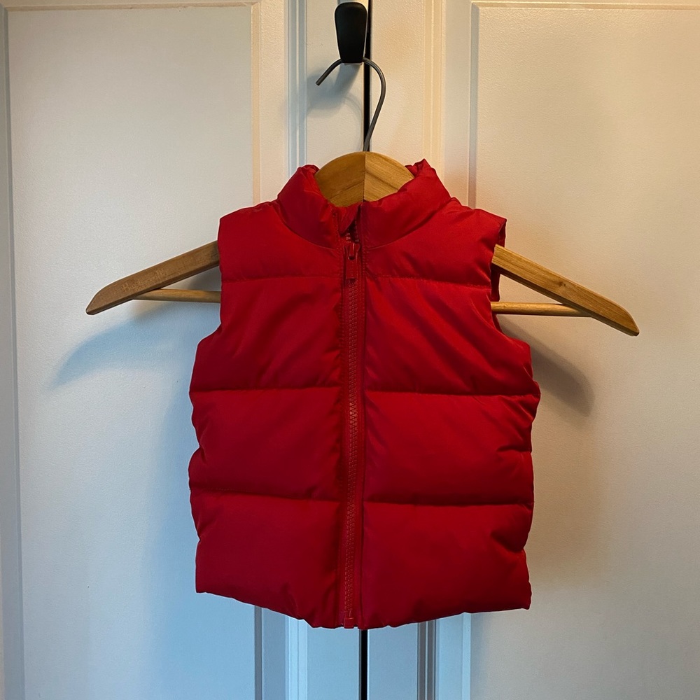 OLD Navy 6-12 month red puffer vest